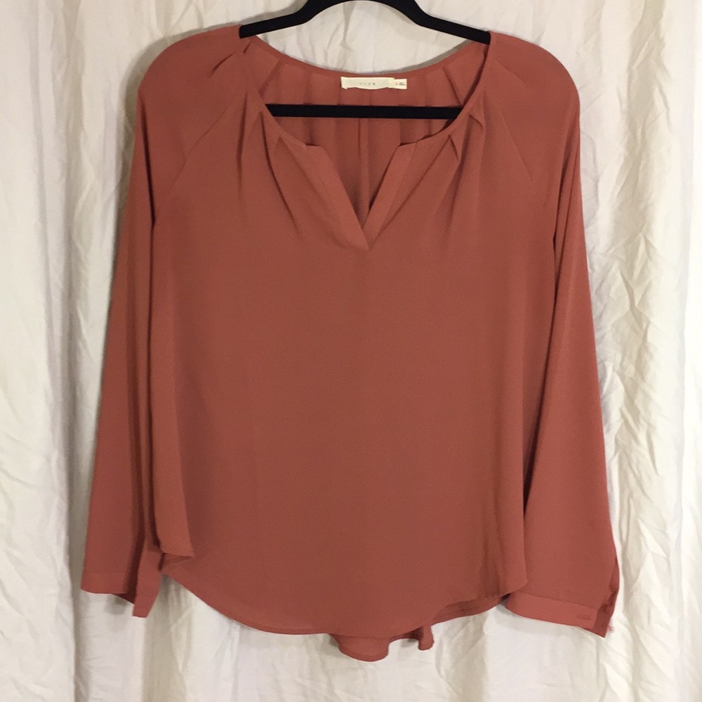 Long Sleeved dusty rose Lush blouse
